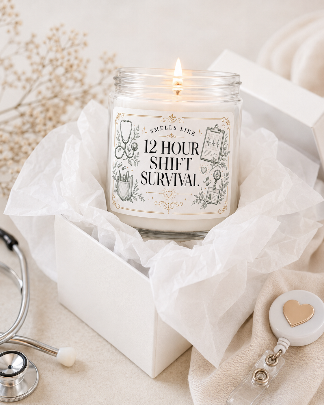 12 Hour Shift Survival Candle — Nurse Gift, 6 12 Hour Shift Survival Candle — Nurse Gift, - Image 6