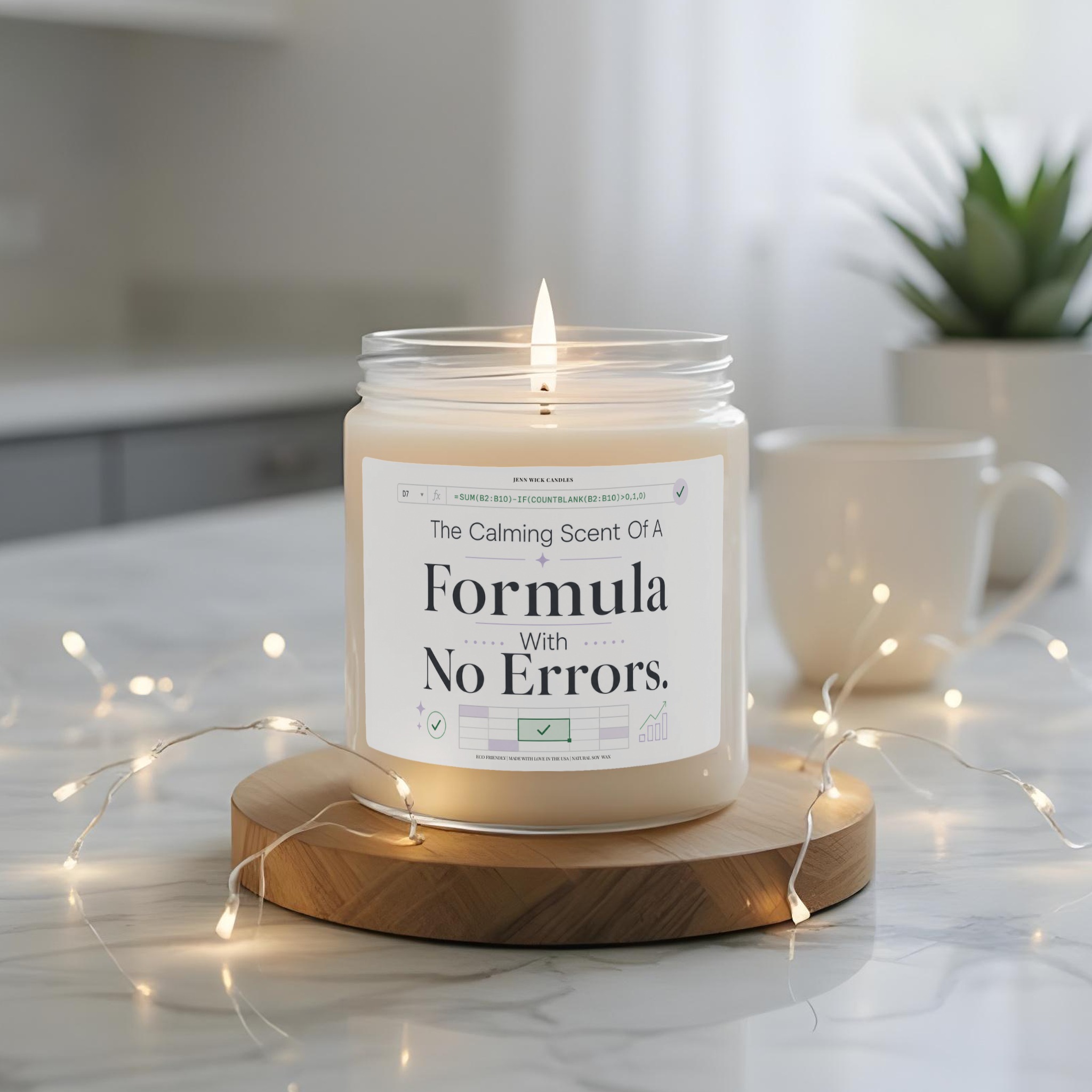 Funny Spreadsheet Candle Gift - Formula With No Errors 4 Funny Spreadsheet Candle Gift - Formula With No Errors - Image 4