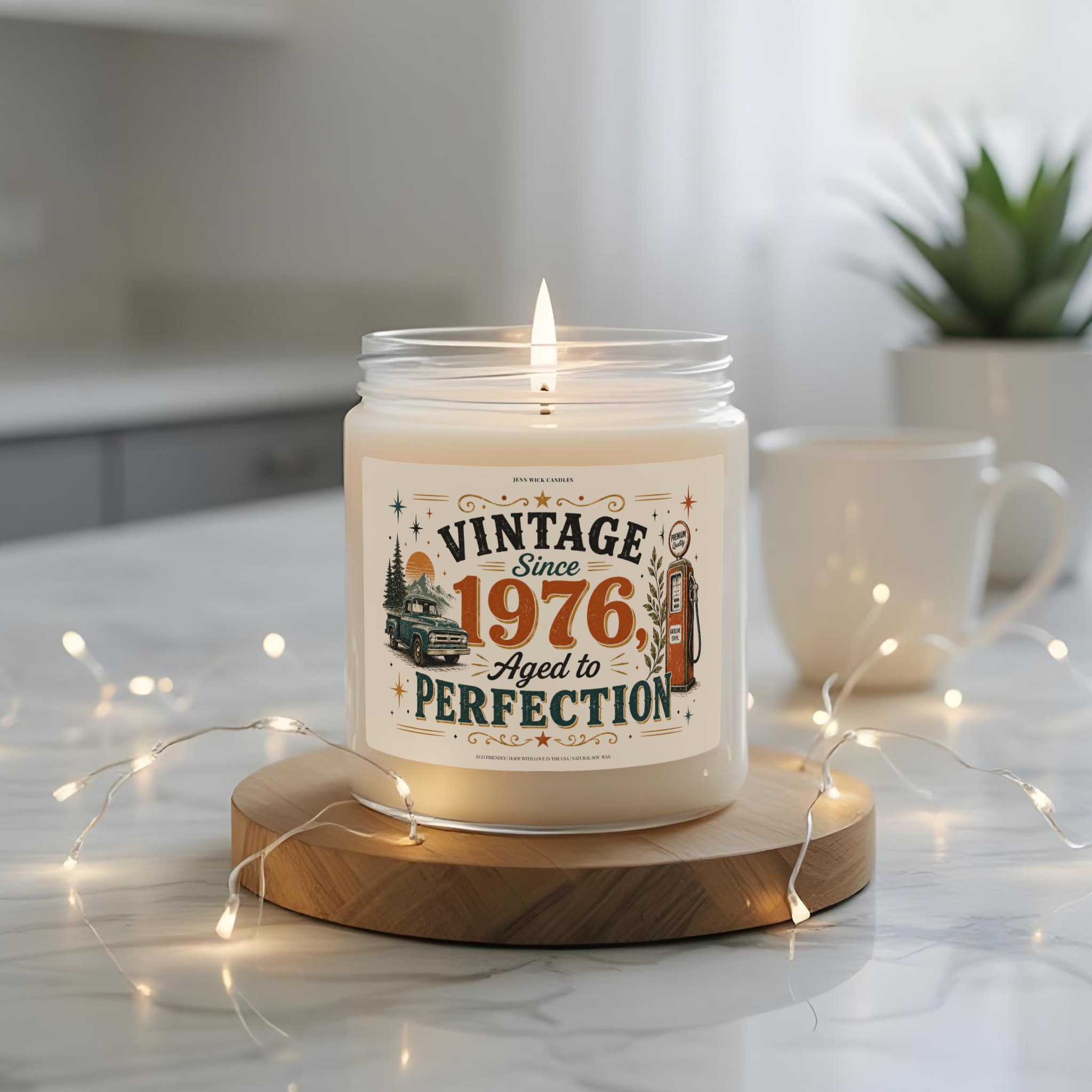 Vintage Since 1976 Aged to Perfection Candle 3 Vintage Since 1976 Aged to Perfection Candle - Image 3