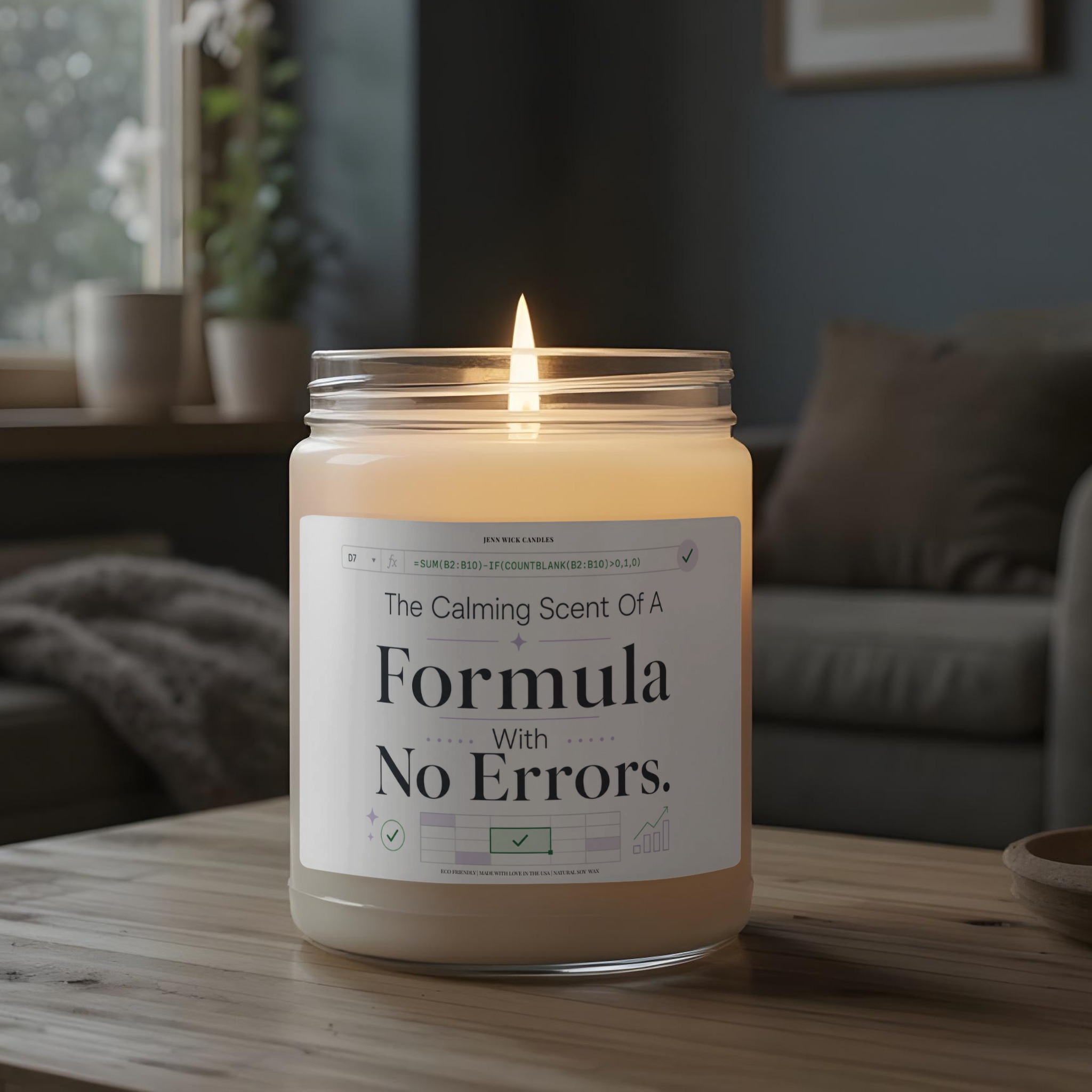 Funny Spreadsheet Candle Gift - Formula With No Errors 5 Funny Spreadsheet Candle Gift - Formula With No Errors - Image 5