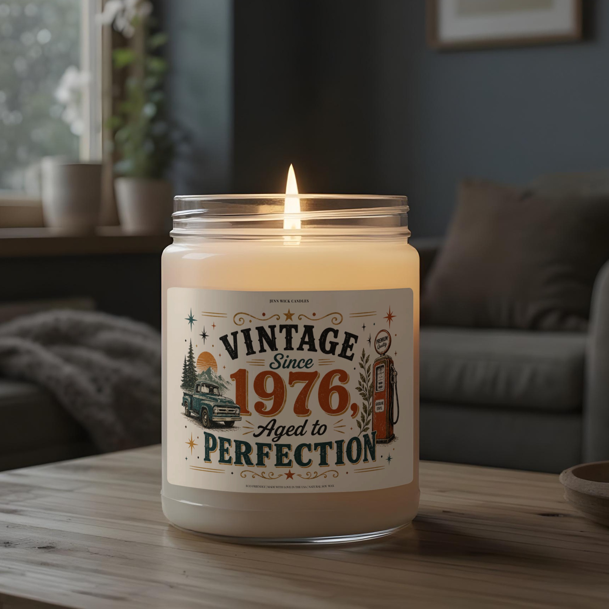 Vintage Since 1976 Aged to Perfection Candle 4 Vintage Since 1976 Aged to Perfection Candle - Image 4