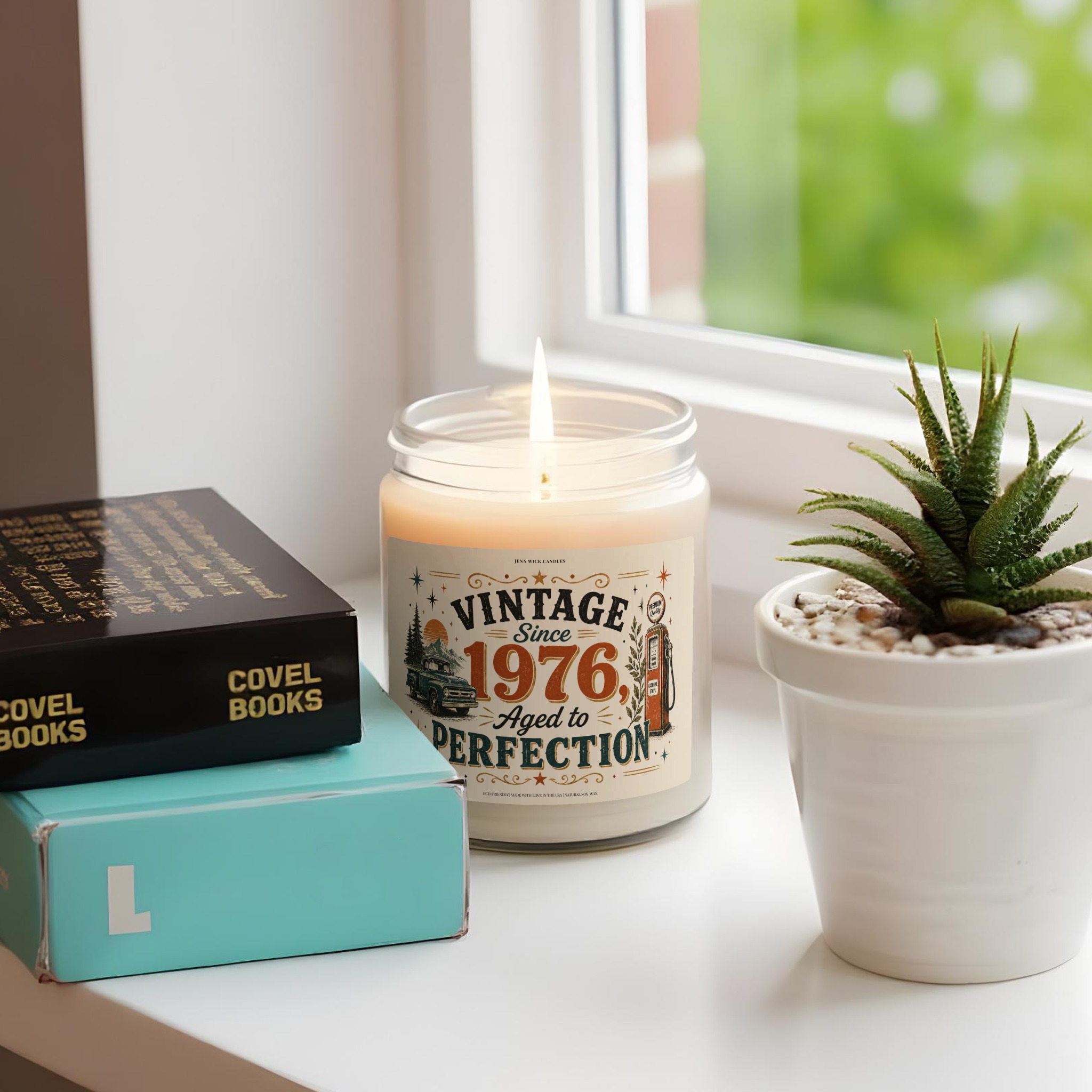 Vintage Since 1976 Aged to Perfection Candle 5 Vintage Since 1976 Aged to Perfection Candle - Image 5