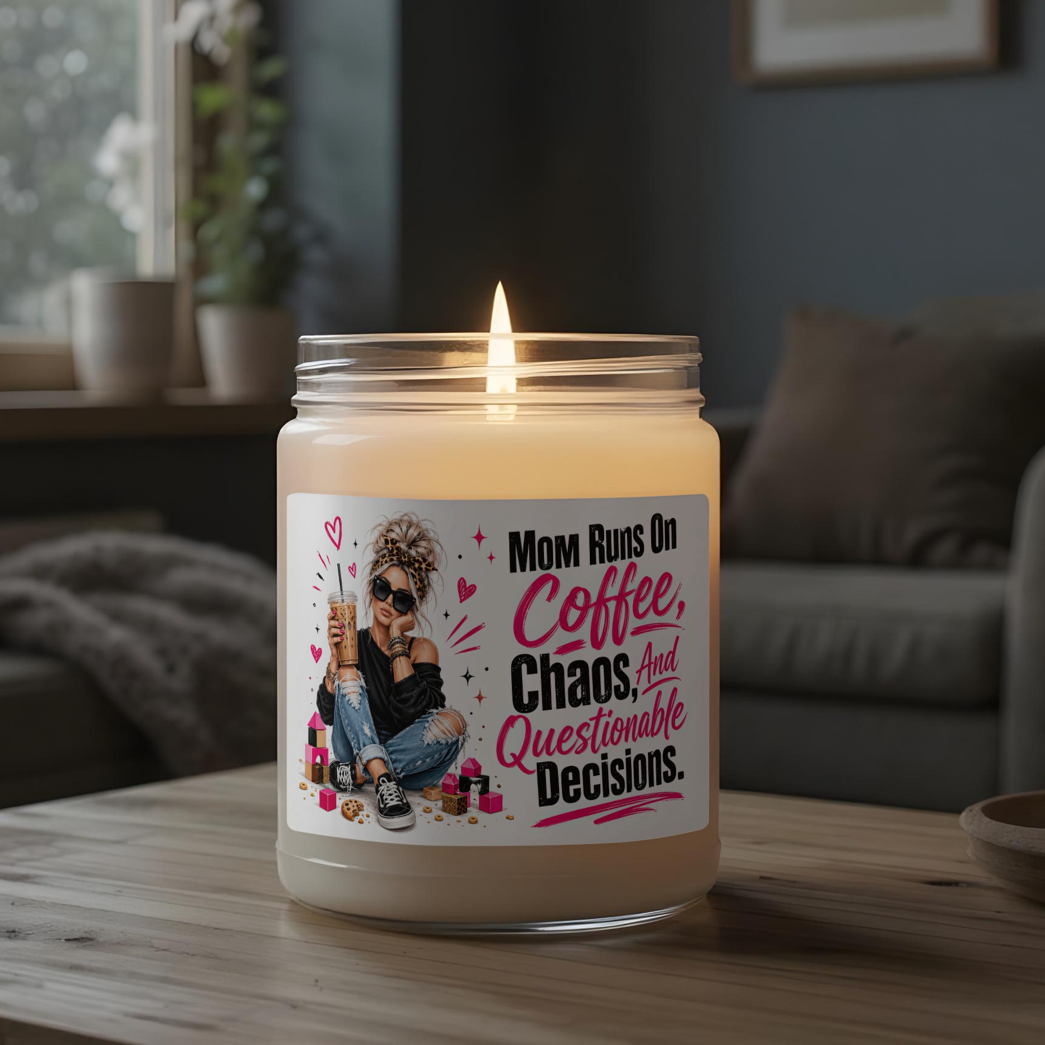 Mom Runs On Coffee Chaos Candle 3 Mom Runs On Coffee Chaos Candle - Image 3