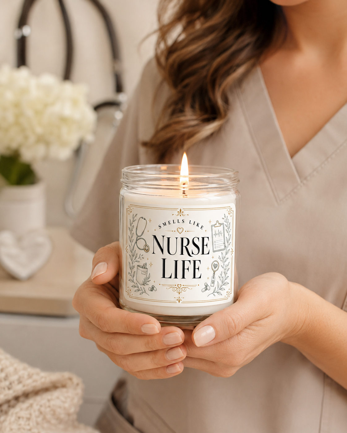 Smells Like Nurse Life 9 Oz candle 4 Smells Like Nurse Life 9 Oz candle - Image 4
