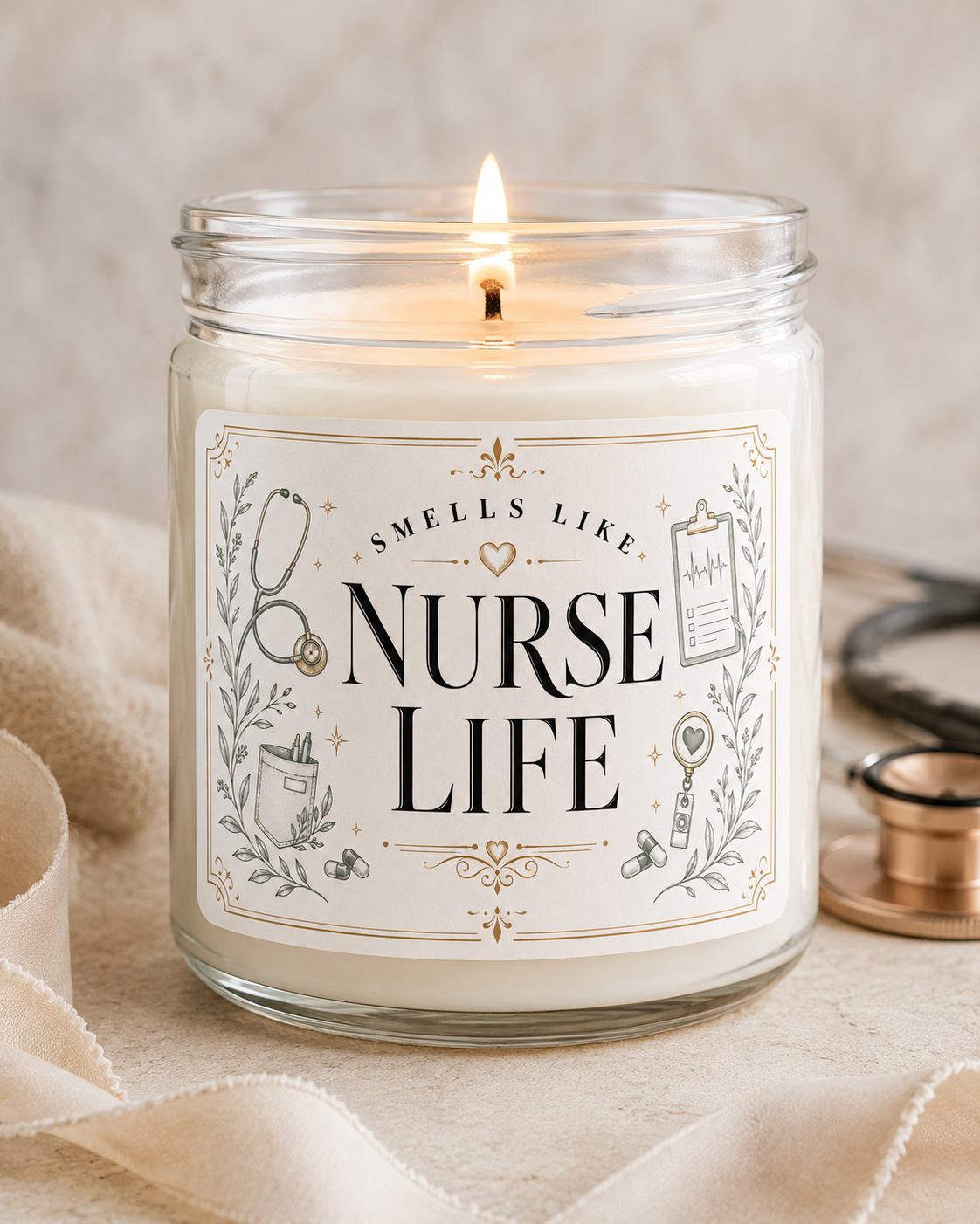 Smells Like Nurse Life 9 Oz candle 5 Smells Like Nurse Life 9 Oz candle - Image 5