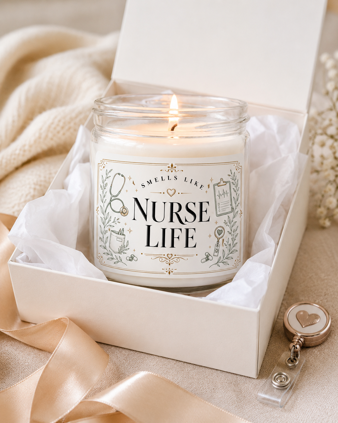 Smells Like Nurse Life 9 Oz candle 6 Smells Like Nurse Life 9 Oz candle - Image 6