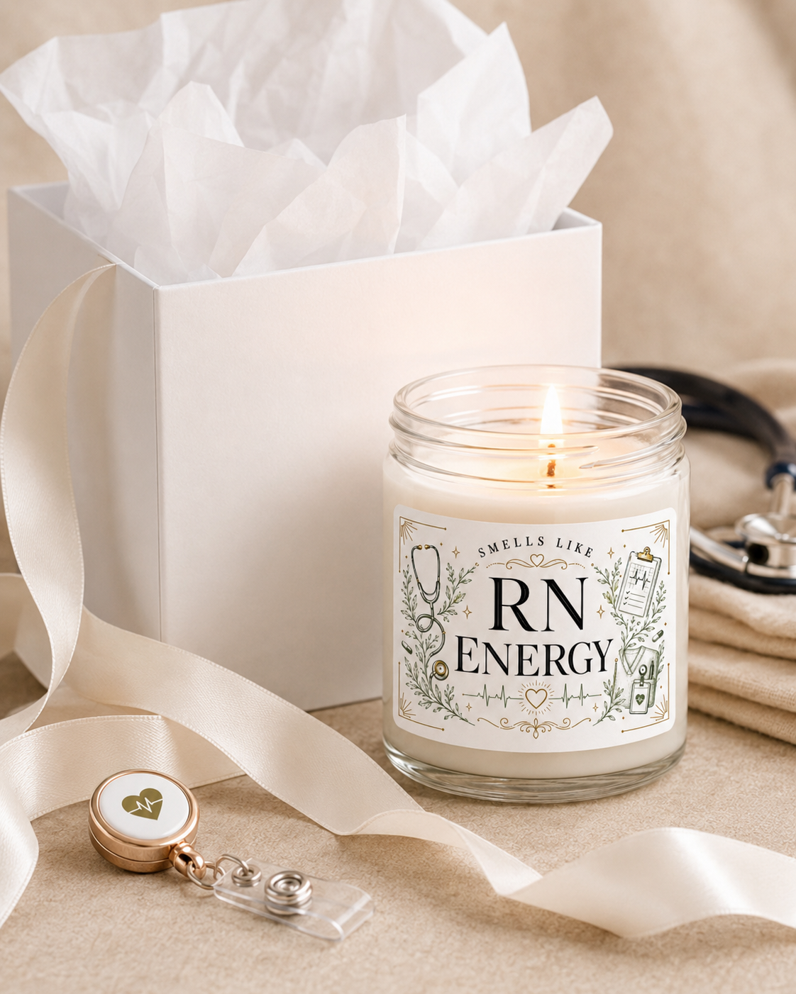 Smells Like RN Energy Nurse 9 Oz Soy Candle 3 Smells Like RN Energy Nurse 9 Oz Soy Candle - Image 3