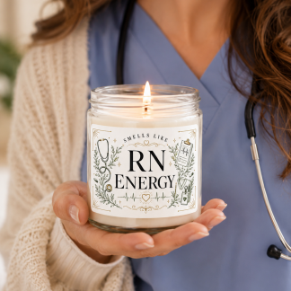 smells like RN energy candle for nurses