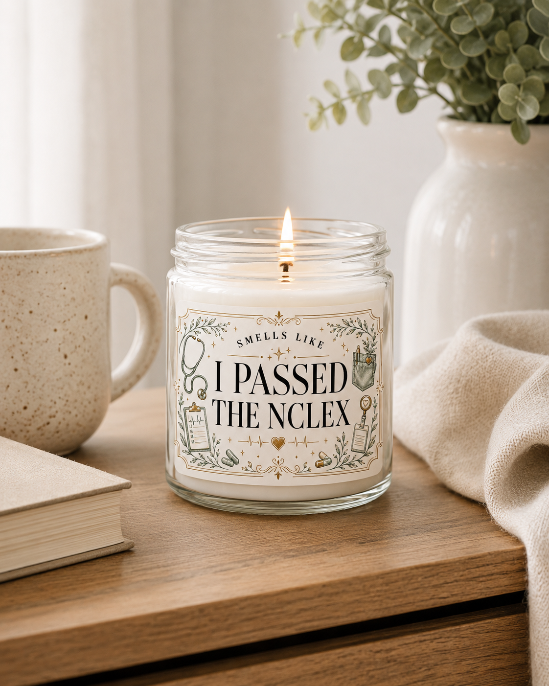 NCLEX Gift Candle, I Passed The NCLEX Nursing Graduation Gift 5 NCLEX Gift Candle, I Passed The NCLEX Nursing Graduation Gift - Image 5