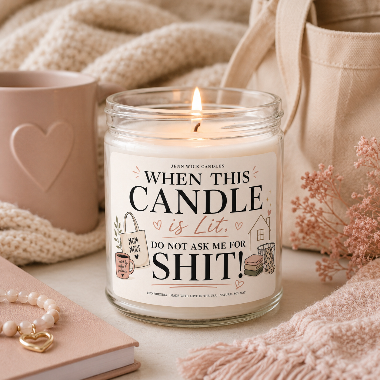 Funny Mom Candle Gift — When This Candle is Lit Do Not Ask Me For Shit 7 Funny Mom Candle Gift — When This Candle is Lit Do Not Ask Me For Shit - Image 7