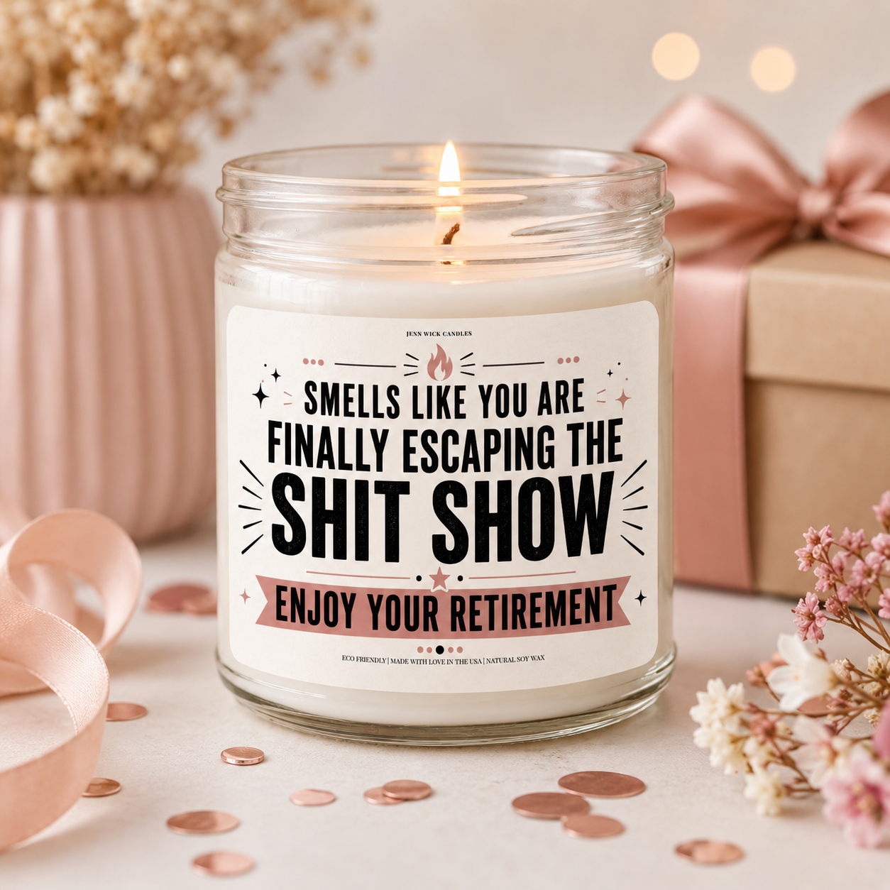 Smells Like You Are Finally Escaping the Shit Show - Funny Retirement Candle Gift 3 Smells Like You Are Finally Escaping the Shit Show - Funny Retirement Candle Gift - Image 3