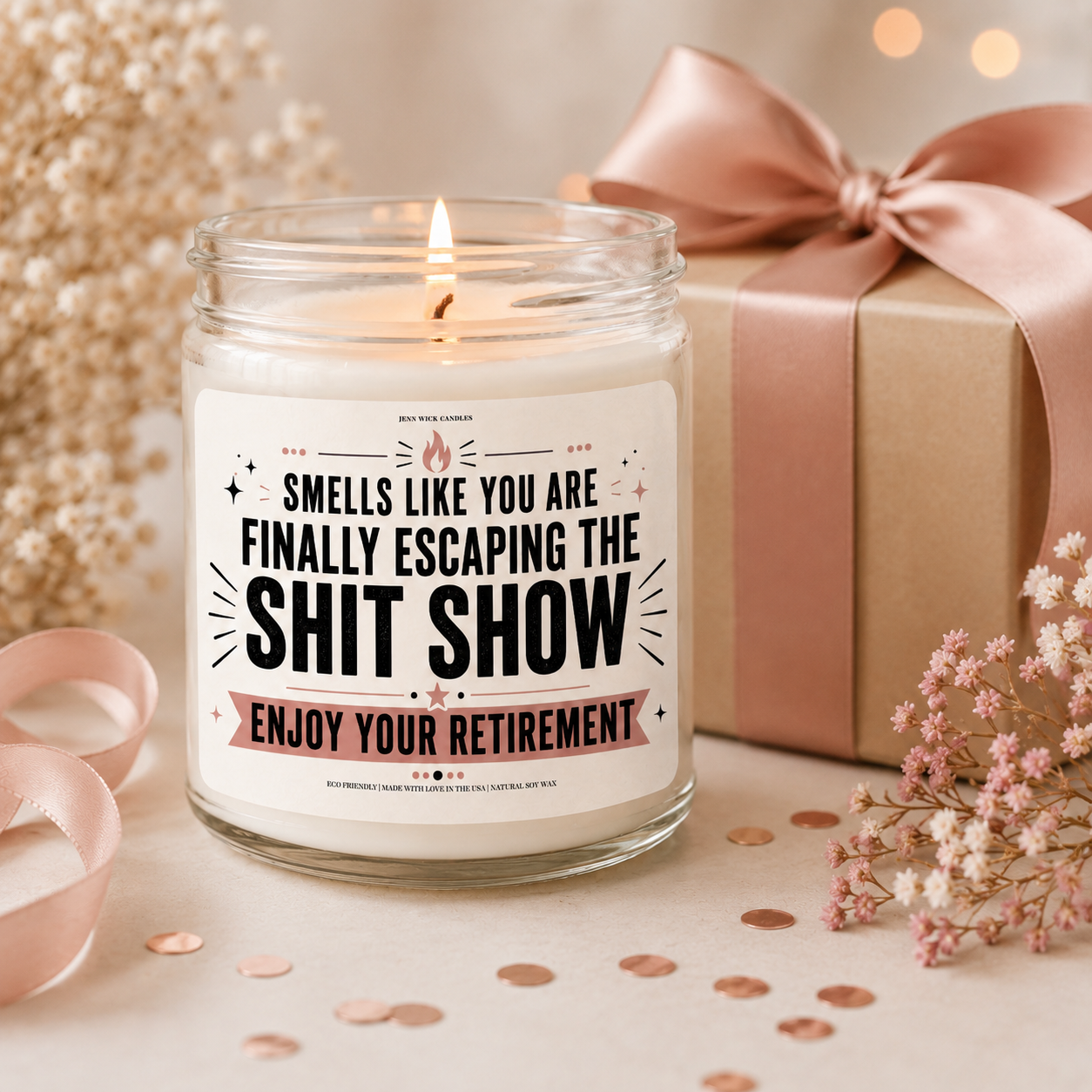 Smells Like You Are Finally Escaping the Shit Show - Funny Retirement Candle Gift 4 Smells Like You Are Finally Escaping the Shit Show - Funny Retirement Candle Gift - Image 4