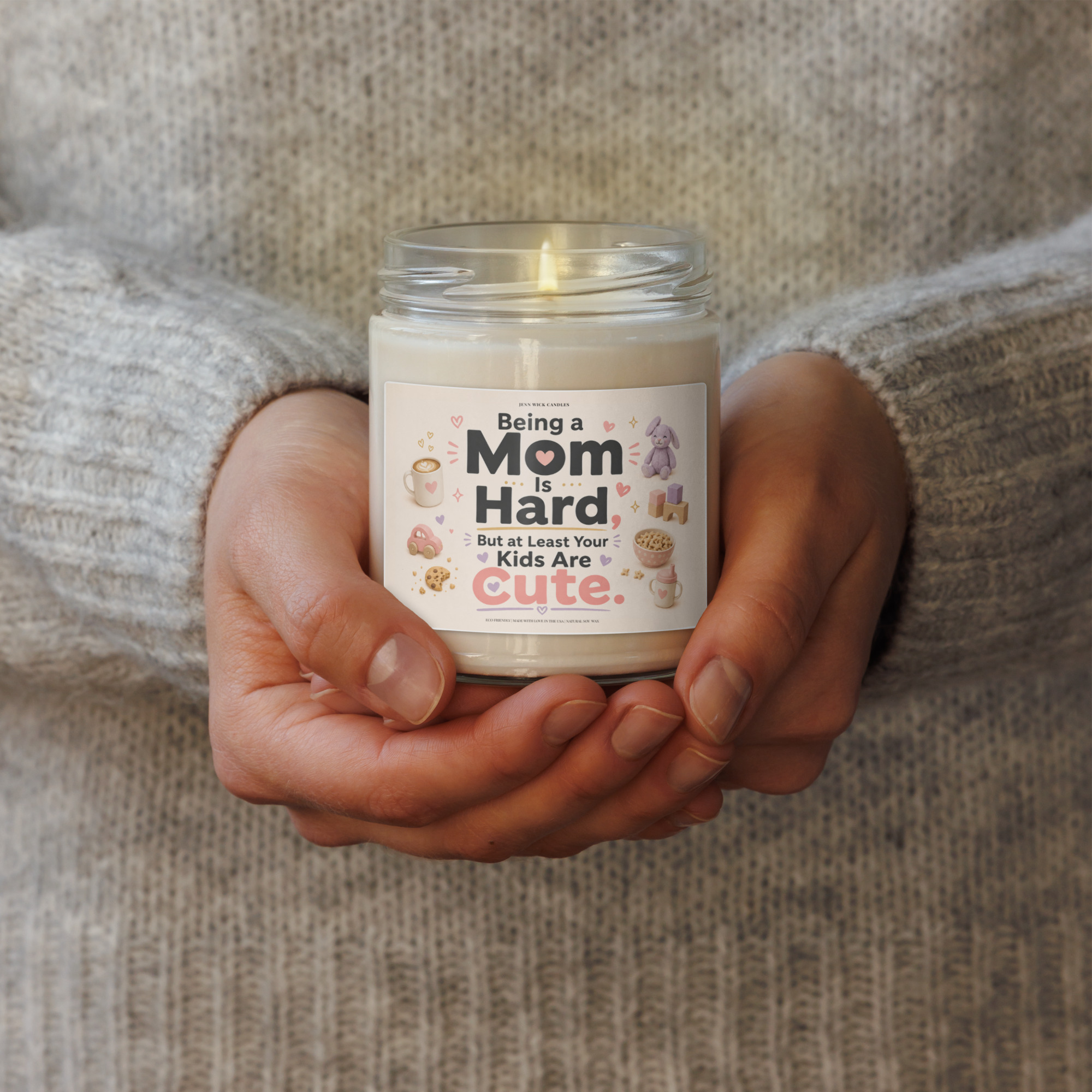 Funny Mom Candle Gift - Being a Mom Is Hard 3 Funny Mom Candle Gift - Being a Mom Is Hard - Image 3