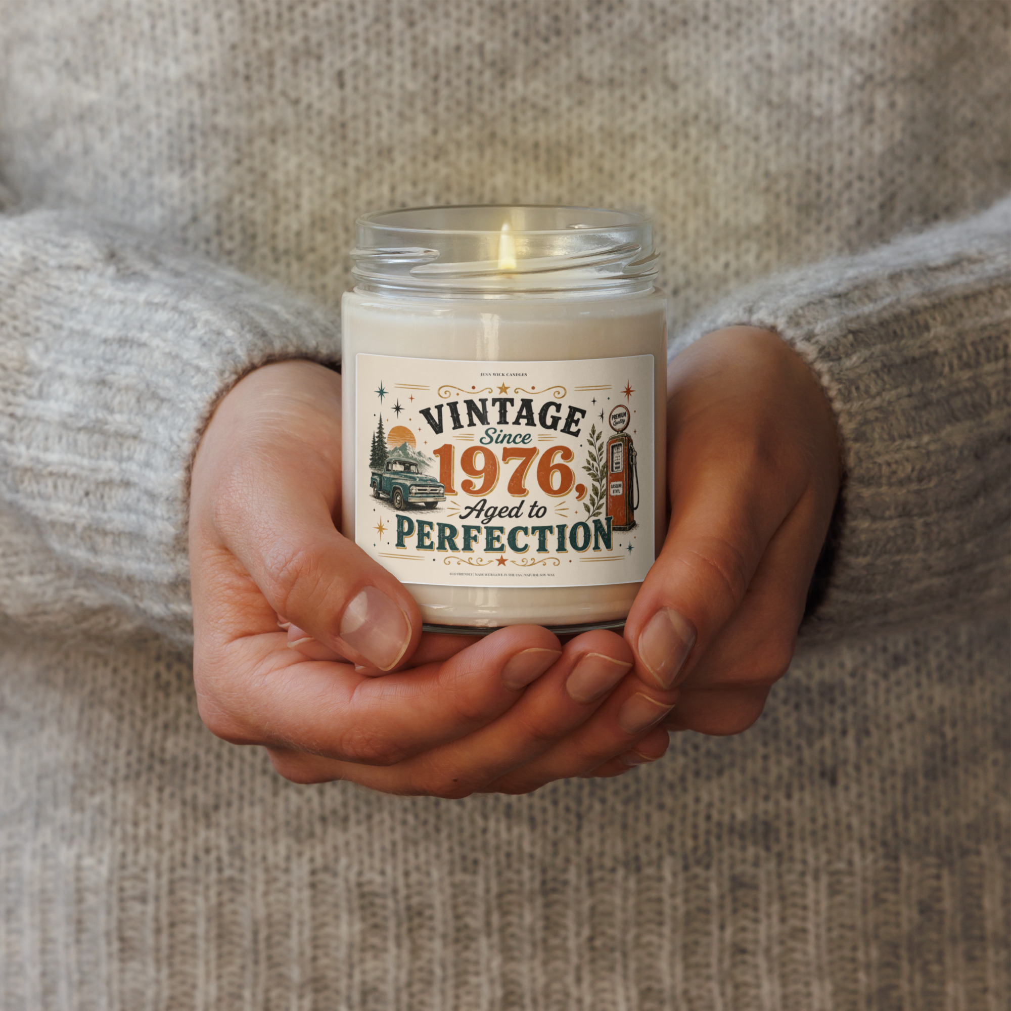 Vintage Since 1976 Aged to Perfection Candle 6 Vintage Since 1976 Aged to Perfection Candle - Image 6